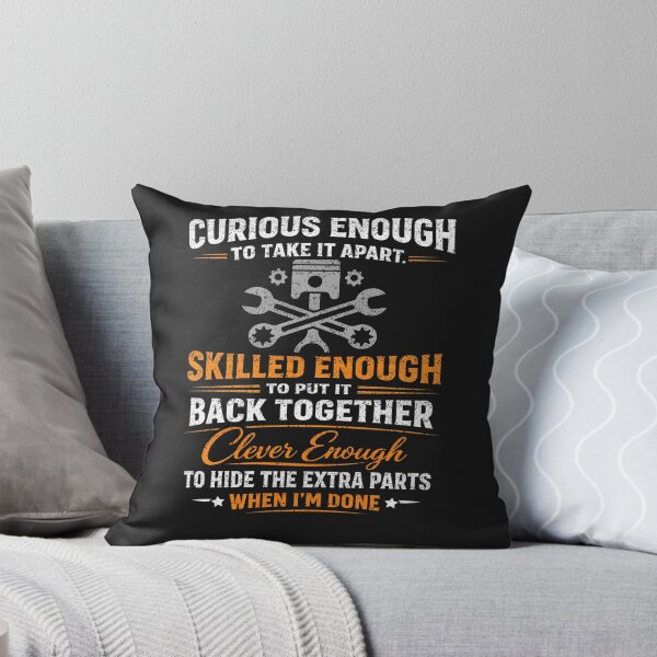 Item preview, Curious Enough To Take It Apart Mechanic Quote designed and sold by FreshVibe Prints.