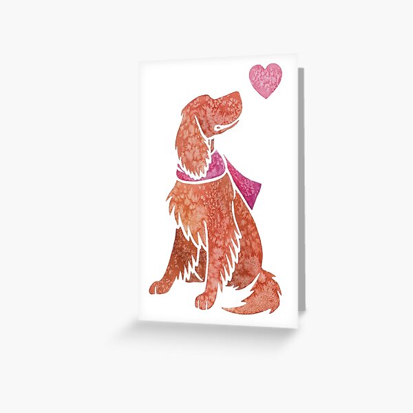 Item preview, Watercolour Irish (Red) Setter designed and sold by animalartbyjess.