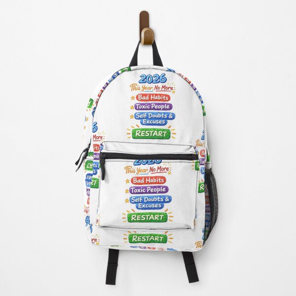 Item preview, 2026 Restart Motivation Sticker – No More Bad Habits, Toxic People & Excuses designed and sold by Gurjeetpixelart.