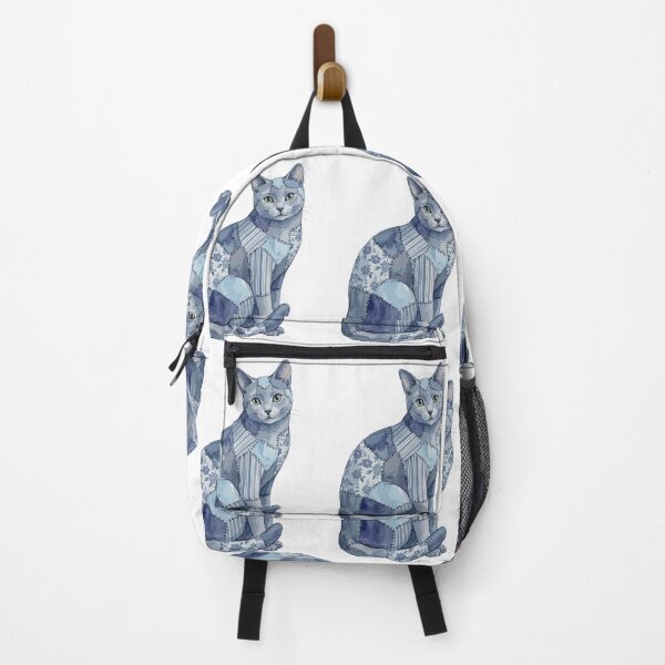 Item preview, Cute Russian Blue Cat Patchwork designed and sold by bapupa.