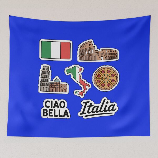 Item preview, Italy Sticker Pack – Italian Travel Icons, Landmarks & Food designed and sold by Timeless Design.