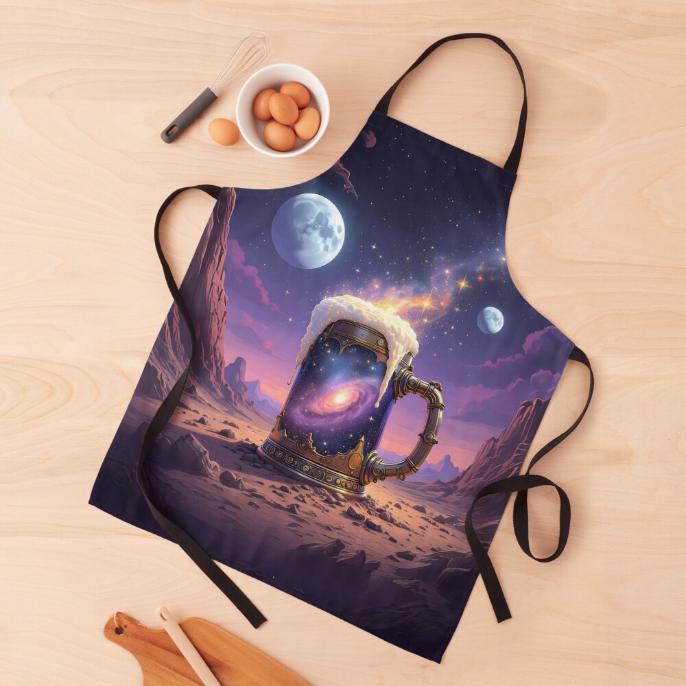 Cosmic Brew: A Steampunk Odyssey Apron
