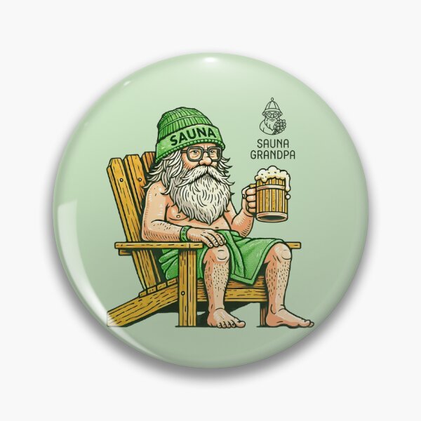 Item preview, Sauna Grandpa - Grandpa with beer designed and sold by WABISABIMOMENTS.