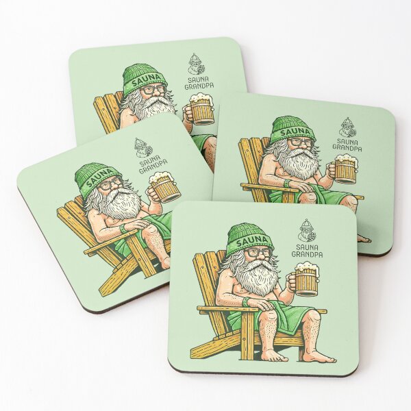 Item preview, Sauna Grandpa - Grandpa with beer designed and sold by WABISABIMOMENTS.