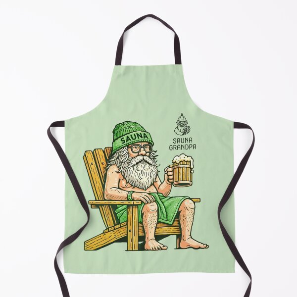 Item preview, Sauna Grandpa - Grandpa with beer designed and sold by WABISABIMOMENTS.