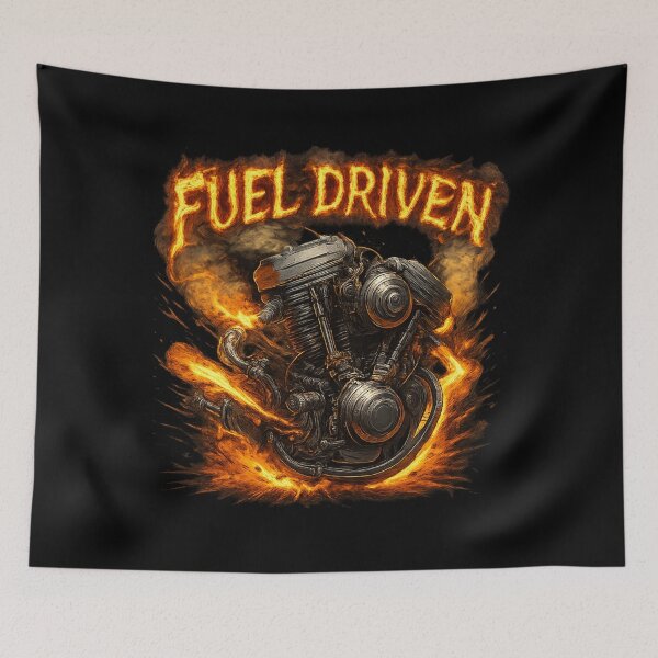 Item preview, Fuel Driven - Explosive Motorcycle Engine Art designed and sold by MKreative Studio.
