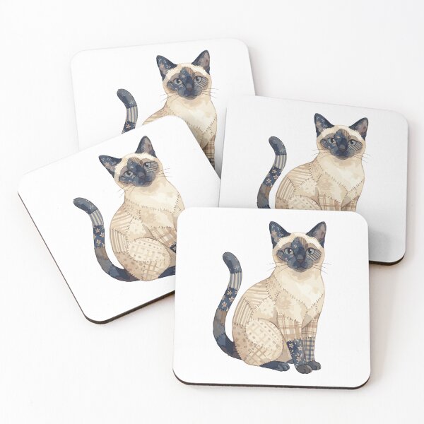 Item preview, Cute Siamese Cat Patchwork designed and sold by bapupa.