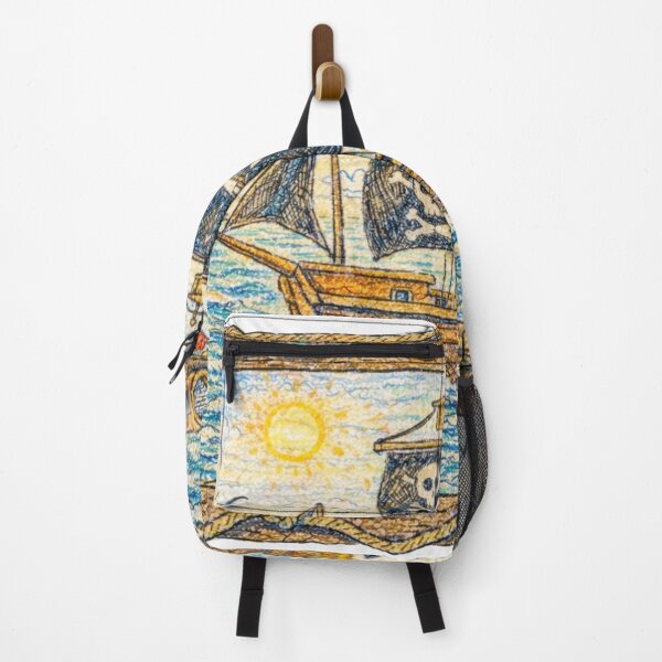 Item preview, Ahoy, Open Waters! Pirate Ship - In Crayon designed and sold by thecrayawnbox-.