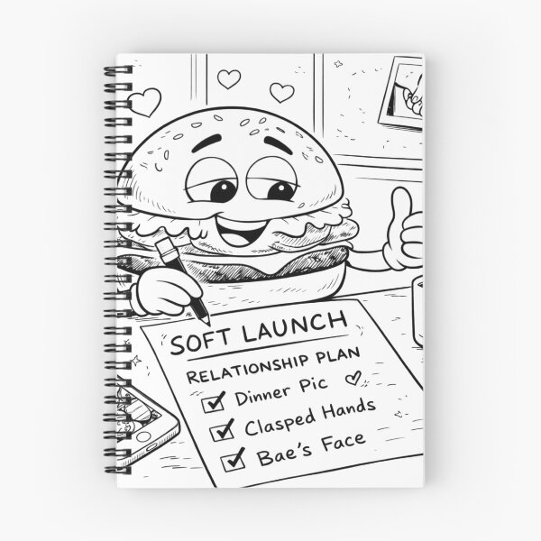 Item preview, Soft Launch Relationship Plan — Burger Meme Line Art designed and sold by ComedyInkFactor.