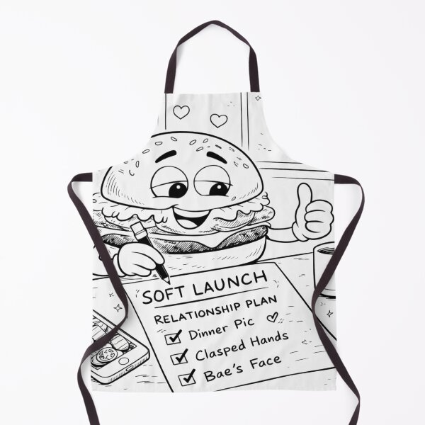Item preview, Soft Launch Relationship Plan — Burger Meme Line Art designed and sold by ComedyInkFactor.