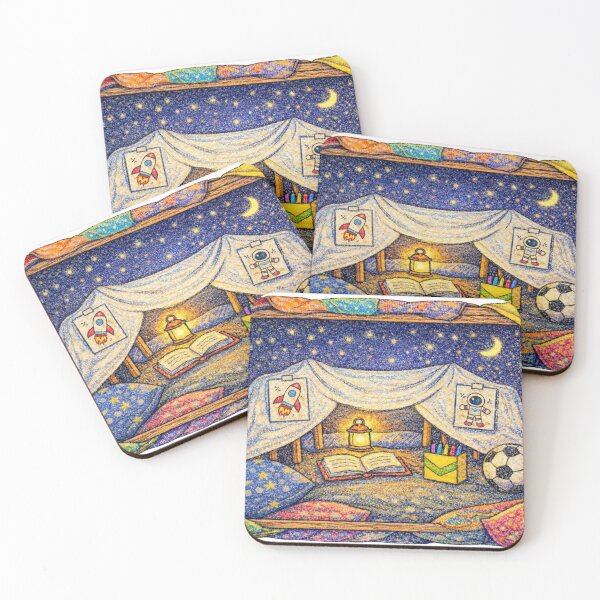 Item preview, Cozy Blanket Fort Under the Stars - In Crayon designed and sold by thecrayawnbox-.