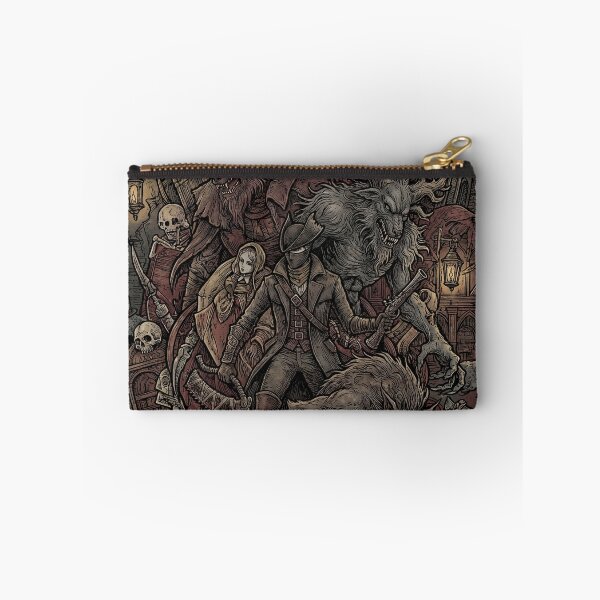 Item preview, Hunter's Nightmare Journey Collage Gothic Victorian City Paleblood Moon Clinic Awakening Grand Cathedral Forbidden Forest Byrgenwerth College Unseen Village Fan Art Poster T-Shirt Sticker Print Gift designed and sold by Senpaiwaves.