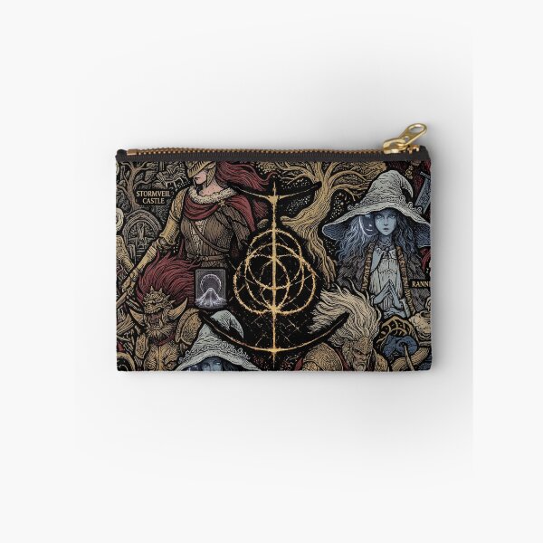 Item preview, Tarnished Pilgrimage Collage Dark Fantasy Realm Golden Tree Storm Castle Rot Wastes Lake Academy Mountain Giants Hidden Tree Fan Art Poster T-Shirt Sticker Print Gift designed and sold by Senpaiwaves.