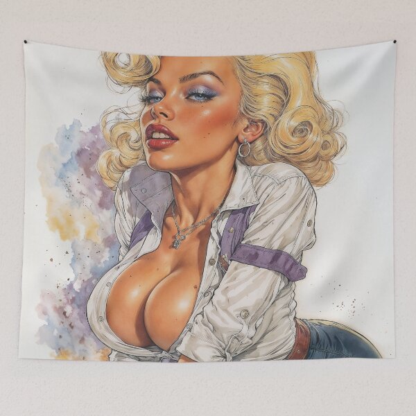 Item preview, Blonde Icon in Stylish  Attire designed and sold by DavidePoggio.
