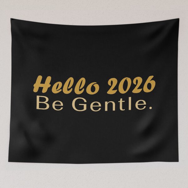 Item preview, Hello 2026 Be Gentle Minimal New Year Aesthetic T-Shirt designed and sold by PixelPlush.