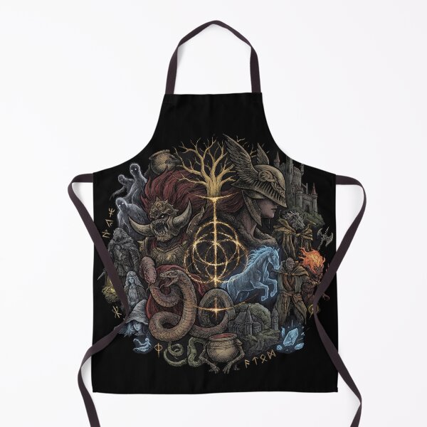 Item preview, Tarnished Pilgrimage Collage Dark Fantasy Realm Golden Tree Storm Castle Rot Wastes Lake Academy Mountain Giants Hidden Tree Fan Art Poster T-Shirt Sticker Print Gift designed and sold by Senpaiwaves.