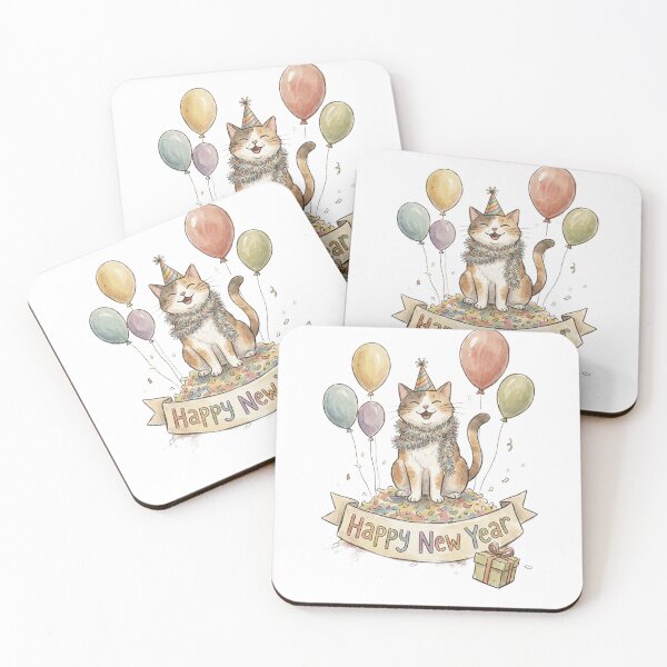 Item preview, Happy New Year lovely cat designed and sold by AMAOZ.