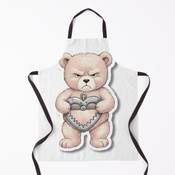 Item preview, Grumpy Teddy Bear Heart Trap - Sarcastic Anti Valentine Sticker designed and sold by Skill_&_Stone.