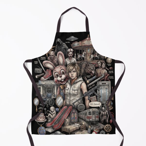 Item preview, Silent Hill 3 Cheryl Masons Nightmare Heather Horror Monsters Closer Double Head Nurse Pendulum Slurper Valtiel Missionary God Psychological Terror Fan Art Collage Poster T-Shirt Sticker Pyramid Head designed and sold by Senpaiwaves.