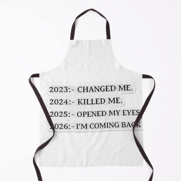 Item preview, 2023 Changed Me, 2024 Killed Me, 2025 Opened My Eyes, 2026 I’m Coming Back – Embroidered Quote Sticker designed and sold by Gurjeetpixelart.
