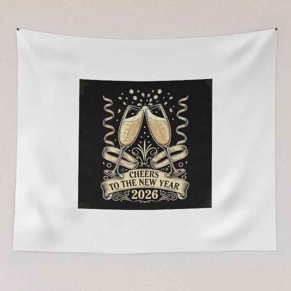 Item preview, Cheers to the New Year 2026 – Vintage Champagne Celebration  designed and sold by SKINOVAstore.