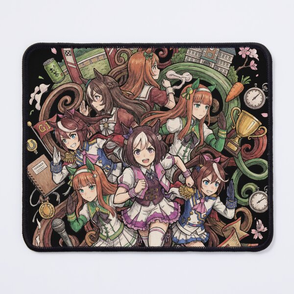 Item preview, Umamusume Tracen Academy Horse Girls Anime Racing Idol Kawaii Tokai Teio Special Week Silence Suzuka Gold Ship Fan Art Collage Poster T-Shirt Sticker Print Gift designed and sold by Senpaiwaves.