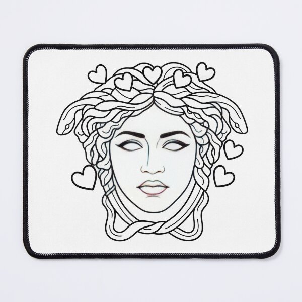 Item preview, Medusa Snake Heart Line Art - Minimalist Aesthetic Medusa Sticker designed and sold by Skill_&_Stone.