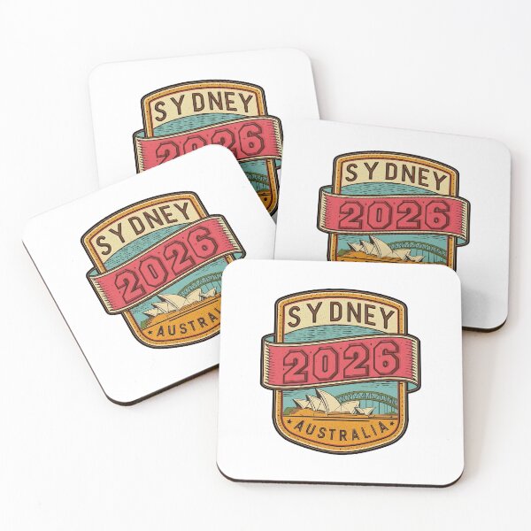 Item preview, Retro Sydney 2026 Travel Badge T-Shirt Design - Sydney Opera House & Harbour Bridge Australia designed and sold by FestivityFinds.