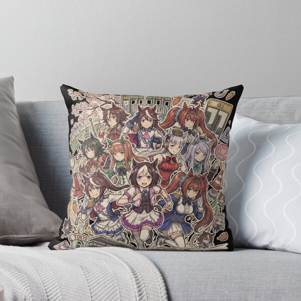 Item preview, Umamusume Tracen Academy Horse Girls Anime Racing Idol Kawaii Tokai Teio Special Week Silence Suzuka Gold Ship Fan Art Collage Poster T-Shirt Sticker Print Gift designed and sold by Senpaiwaves.