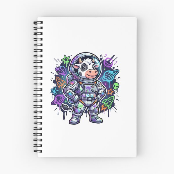 Item preview, Space Cow Astronaut – Urban Cosmic Street Art Illustration designed and sold by MiszungART.