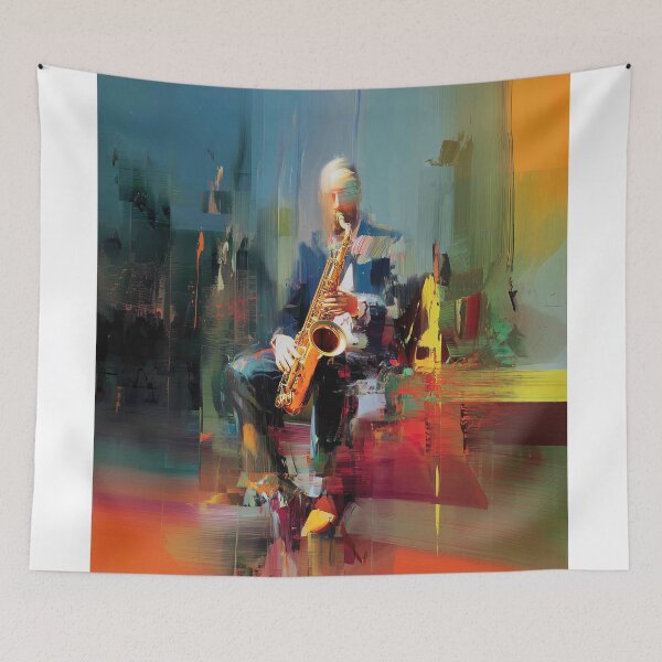 Item preview, Abstract Jazz Saxophonist designed and sold by lautir.