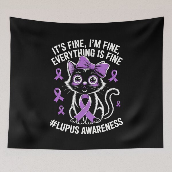 Item preview, Funny Cat Lupus Awareness designed and sold by cosmicncozyS.
