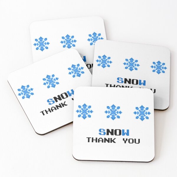 Item preview, Pixel Snowflakes Snow Thank You designed and sold by Ally-Bee33.