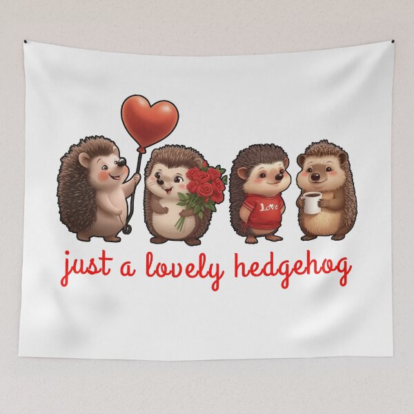 Artikelvorschau, Niedliche Valentinstags-Igel-Illustration mit Liebe und Herzen entworfen und verkauft von EchoPrint Co..