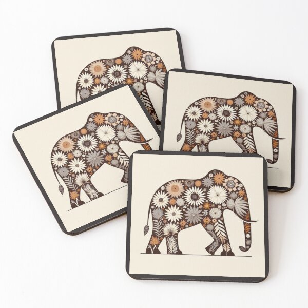 Item preview, Beautiful floral patterned elephant  drawing  designed and sold by NivyasArtistry.