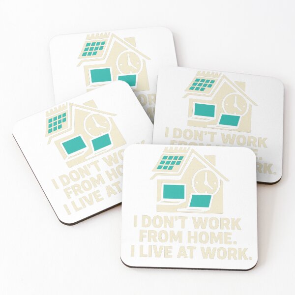 Item preview, I Live at Work – Work From Home Quote designed and sold by HiteshArt111.