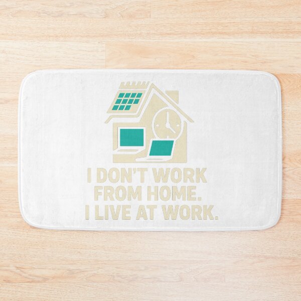 Item preview, I Live at Work – Work From Home Quote designed and sold by HiteshArt111.