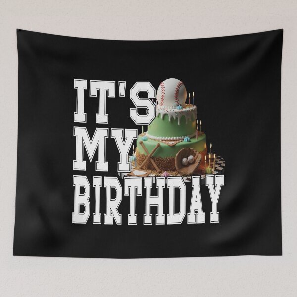 Item preview, IT'S MY BIRTHDAY Baseball players birthday Baseball fans Bday  designed and sold by Jt41.