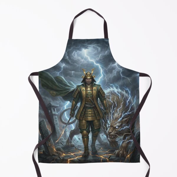 Item preview, Mori no Akari — Raiju's Guardian: Green Armored Samurai designed and sold by Mori-no-Akari.