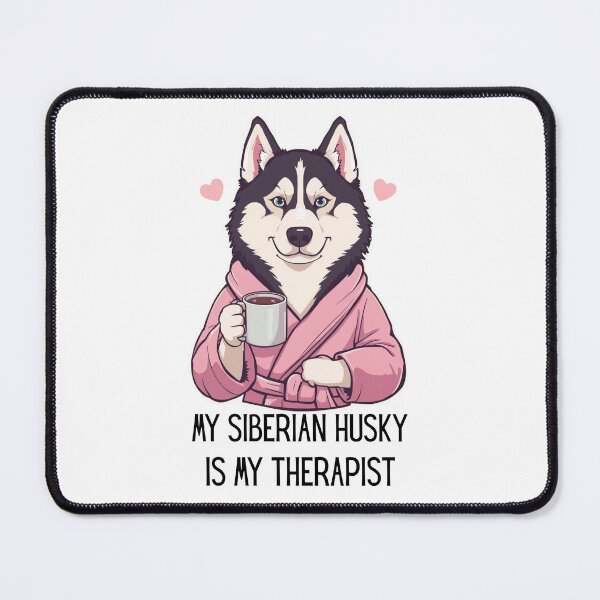 Item preview, My Siberian Husky Is My Therapist Shirt – Funny Husky Meme Tee, Dog Lover Humor, Coffee Dog, Husky Mom Gift designed and sold by Printsouf.
