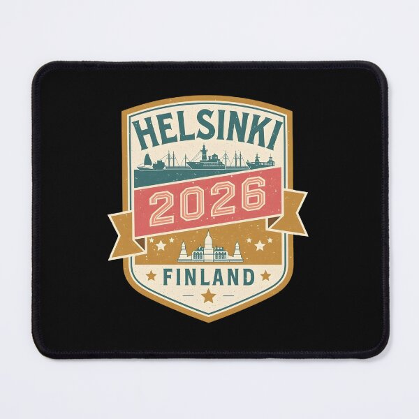 Item preview, Retro Helsinki 2026 Travel Badge T-Shirt Design - Finland Landmarks & Sailboat designed and sold by FestivityFinds.