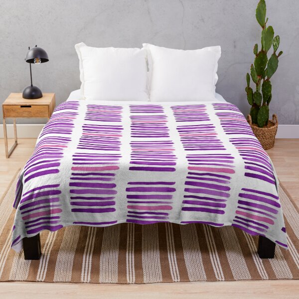 Item preview, Contemporary Purple Watercolor Stripes - Abstract Art designed and sold by Courtney Matulewicz.