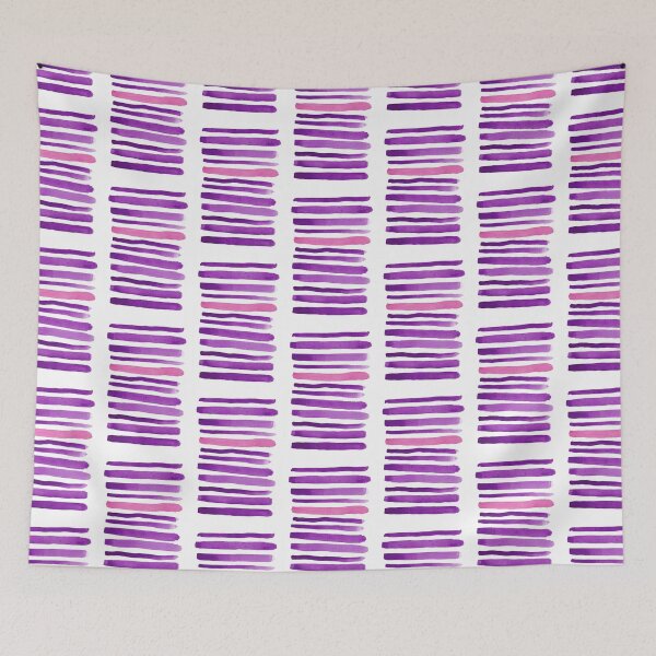 Item preview, Contemporary Purple Watercolor Stripes - Abstract Art designed and sold by Courtney Matulewicz.