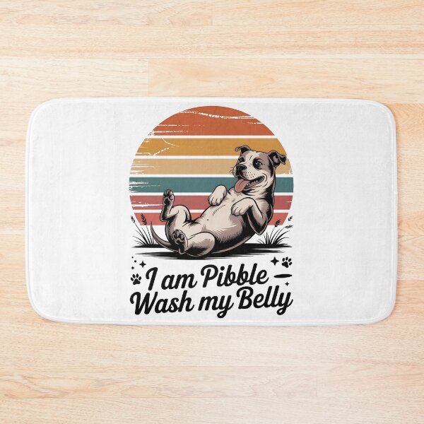 Item preview, I Am Pibble – Wash My Belly Funny Pit Bull Meme designed and sold by Millsoft.