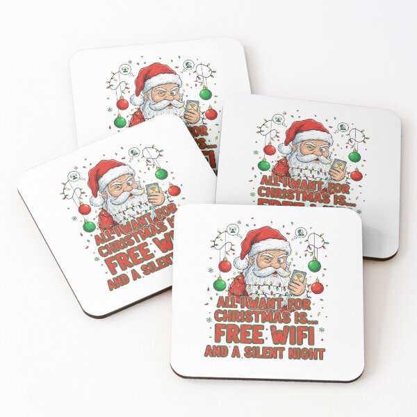 Item preview, All I Want for Christmas Is Free WiFi – Funny Santa Meme Design designed and sold by Shanker-studio.