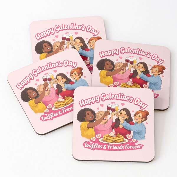Item preview, Happy Galentine's Day – Waffles & Friends Forever designed and sold by PunchDrop.
