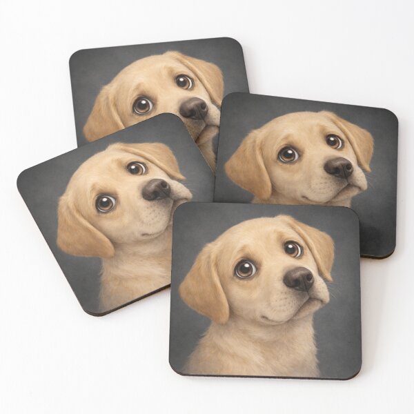 Item preview, Cute Labrador Puppy Portrait – Sweet Dog Illustration designed and sold by Darlin8888.