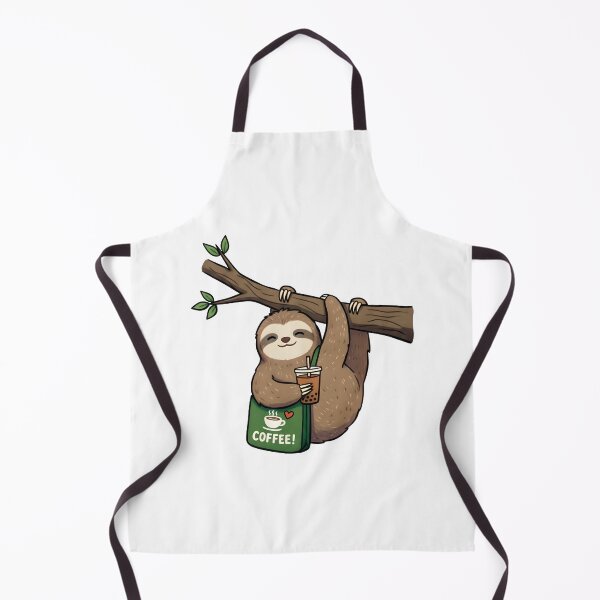Item preview, Cute Sloth with Coffee – Cozy Coffee Lover Illustration designed and sold by Senkov.