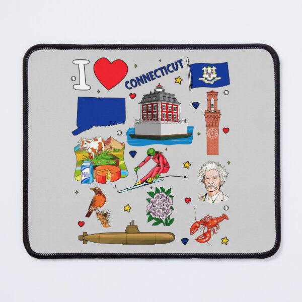 Item preview, Connecticut State Pride, Ultimate Landmarks & Icons Doodle Art designed and sold by mashmosh.