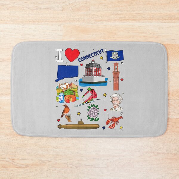 Item preview, Connecticut State Pride, Ultimate Landmarks & Icons Doodle Art designed and sold by mashmosh.